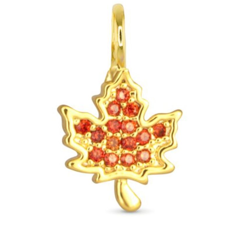 Maple Leaf Charm Gold